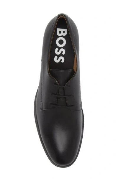 Hugo Boss Boss Colby Leather Cap Toe Derby In Black