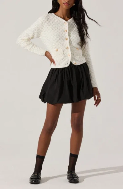 Astr The Label Texture Stitch Cardigan