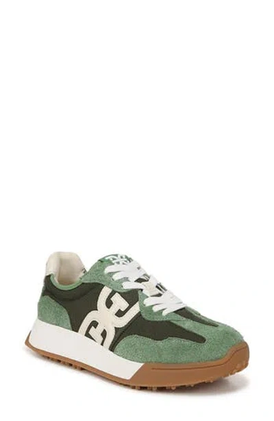 Sam Edelman Langley Lace Up Sneaker Fern Green Suede