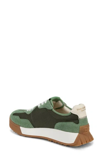Sam Edelman Langley Lace Up Sneaker Fern Green Suede