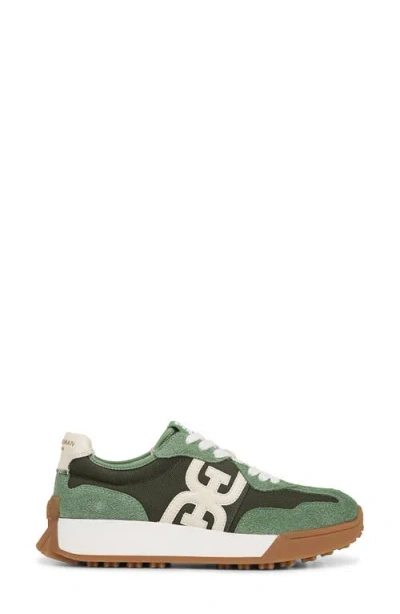 Sam Edelman Langley Lace Up Sneaker Fern Green Suede