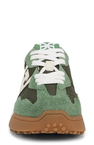 Sam Edelman Langley Lace Up Sneaker Fern Green Suede
