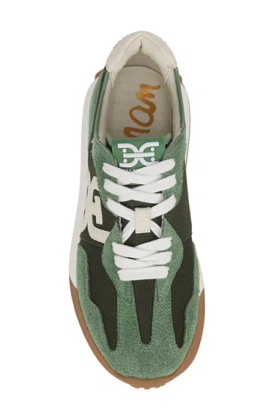 Sam Edelman Langley Lace Up Sneaker Fern Green Suede