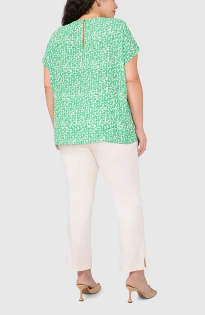 Halogen ® Geo Print Cap Sleeve Shell In Green