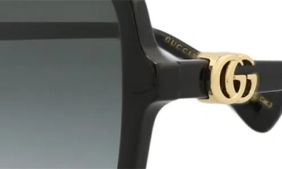 Gucci 56mm Butterfly Sunglasses