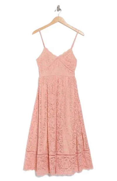 Nsr Crochet Stretch Lace Midi Dress