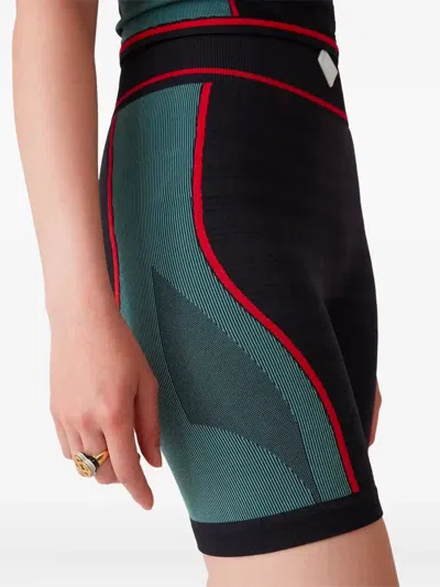 Casablanca Seamless Ribbed Stretch Shorts