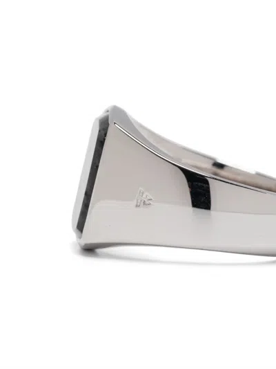 Tom Wood Cushion-cut Larvikite Ring In Metallic
