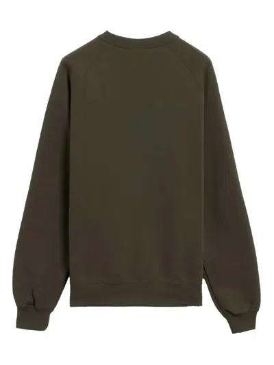 Nike Swoosh-logo Raglan-sleeve Sweatshirt In Brown