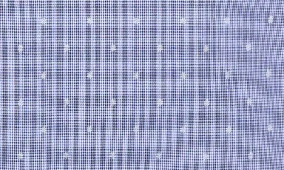 Duchamp Slim Fit Dot Textured Stretch Cotton Dress Shirt In Blue