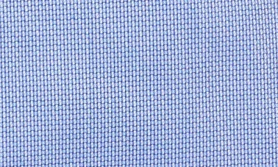 Duchamp Slim Fit Textured Stretch Cotton Dress Shirt In Blue
