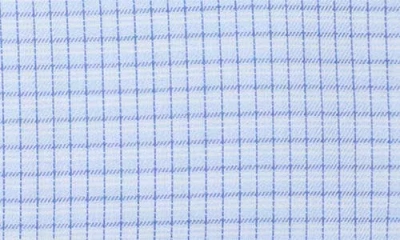 Duchamp Slim Fit Check Stretch Cotton Dress Shirt In Blue