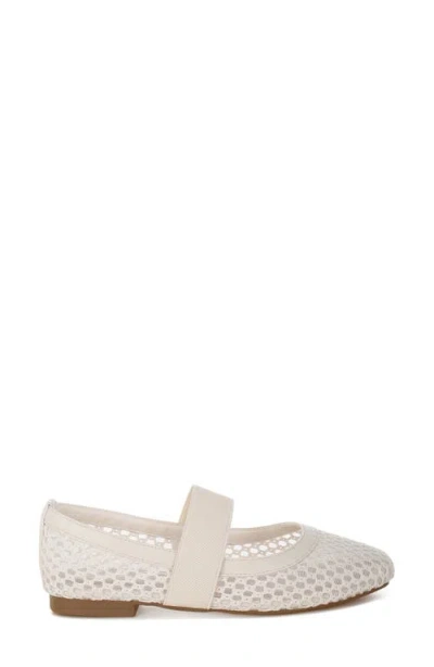 London Rag Nayela Mesh Mary Jane Flat In White