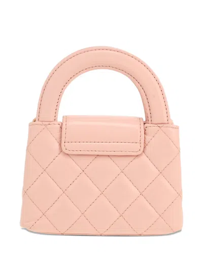 Pre-owned Chanel Quilted Leather Micro Shopping Tote Bag In Pink
