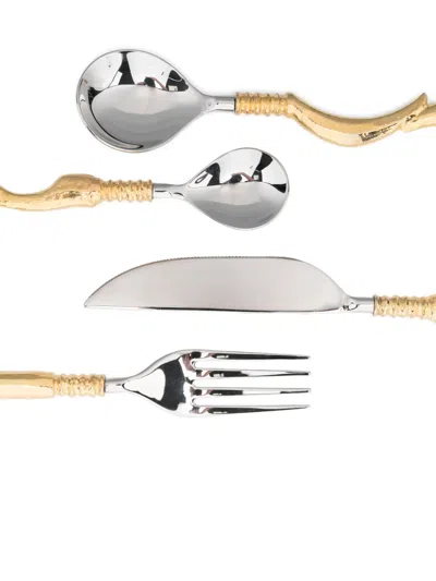 Alighieri Sculpted-handle Cutlery Set