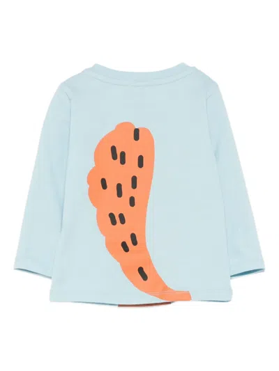 Stella Mccartney Squirrel-print Long-sleeve Top In Green