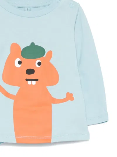 Stella Mccartney Squirrel-print Long-sleeve Top In Green