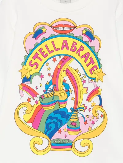 Stella Mccartney Graphic-print Long-sleeved T-shirt In Multi