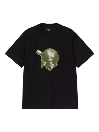 Carhartt Saviour Print Loose Fit Motif T-shirt In Black