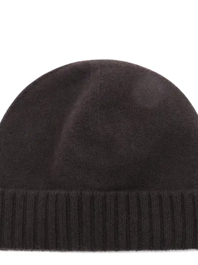 Malo Dark Brown Cashmere Beanie In Brown