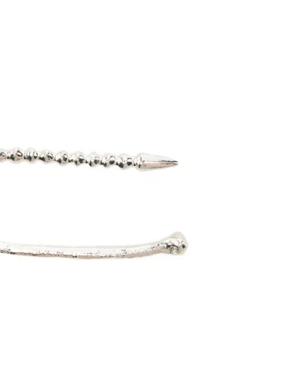 Alighieri Beaded-handle Dessert Spoons In Metallic
