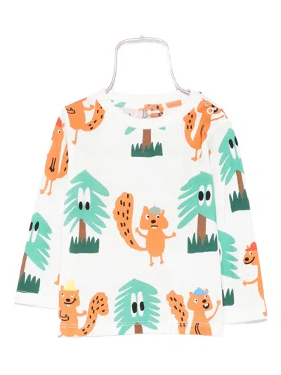 Stella Mccartney Squirrel-tree Print Top In Green