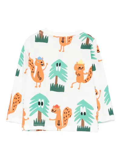 Stella Mccartney Squirrel-tree Print Top In Green
