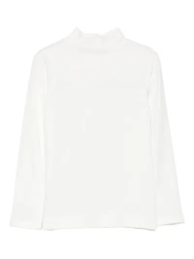 Monnalisa Rhinestone-embellished High-neck Top In White
