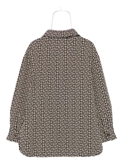 Balmain Geometric-print Shirt In Multi