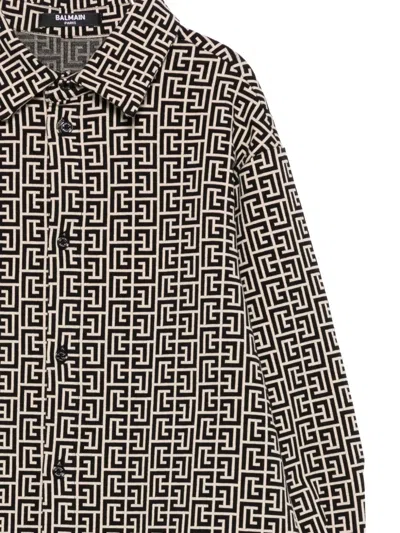 Balmain Geometric-print Shirt In Multi