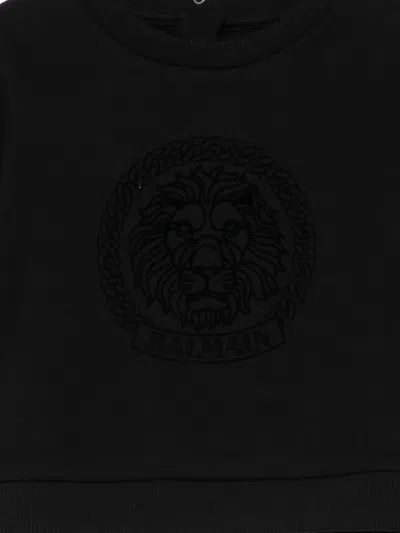 Balmain Lion-emblem Sweatshirt In Black