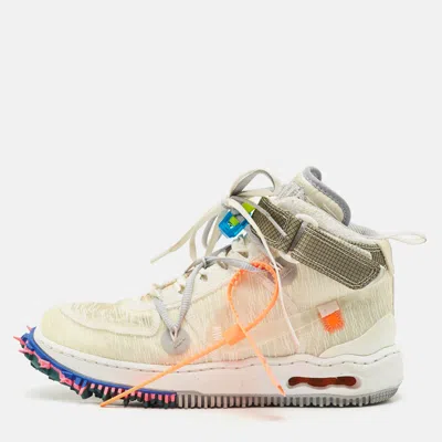 Pre-owned Off-white X Nike White Mesh Air Force 1 Mid Sneakers Size 40