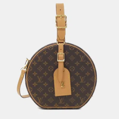 Pre-owned Louis Vuitton Monogram Petite Boite Chapeau Handbag In Brown