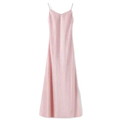 Jiaying Wang Wjy Studio London Women's Pink / Purple Slim-fit Silk Pink Long Dress