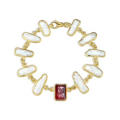 Tiron Women's Gold / Red Alessio Red Bracelet