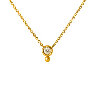 Lily Flo Jewellery Women's Gold Orba Diamond Dot Necklace