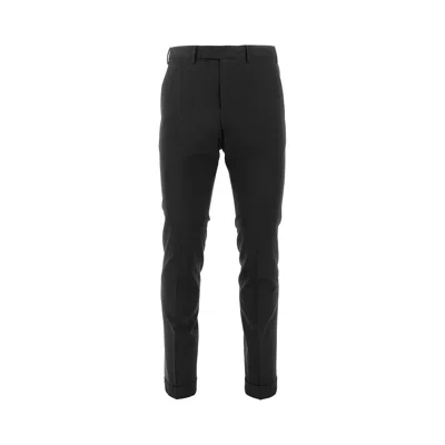 Pt Torino Stretch Wool Master Fit Pants In Black