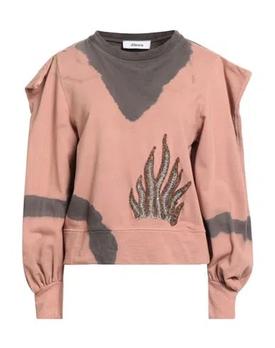 Dimora Woman Sweatshirt Antique Rose Size 8 Cotton