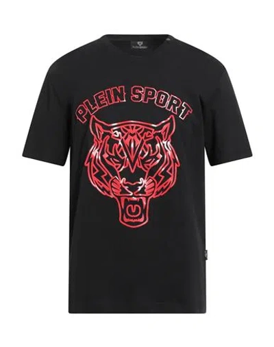 Plein Sport Man T-shirt Black Size Xxl Cotton In Black