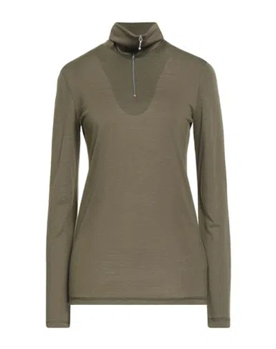 Jil Sander+ Woman T-shirt Military Green Size L Polyester, Virgin Wool