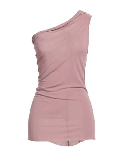 Rick Owens Woman Top Antique Rose Size 4 Viscose, Silk In Pink