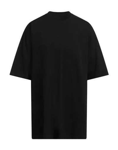 Rick Owens Relaxed Fit Oversized T-shirt With Classic Crew Neckline In Black