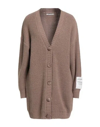 Hinnominate Woman Cardigan Taupe Size S Acrylic, Polyester In Gray