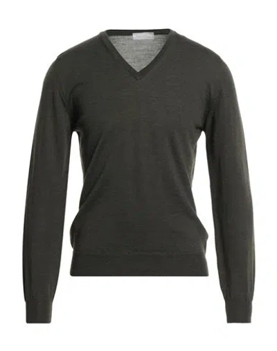 Richard Owen Richard Owe'n Man Sweater Military Green Size 38 Virgin Wool In Green