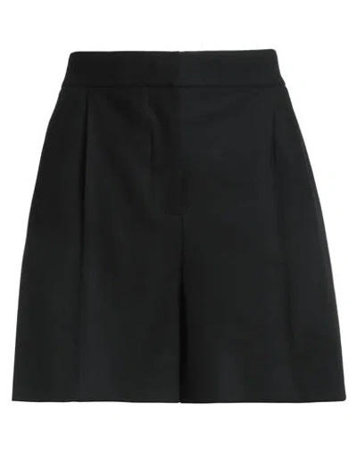 Alberta Ferretti Woman Shorts & Bermuda Shorts Black Size 4 Virgin Wool, Elastane