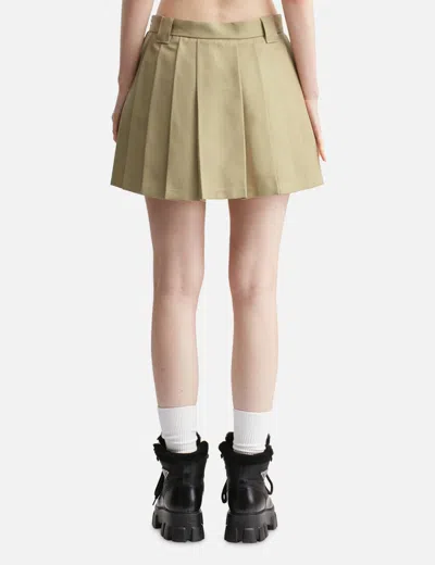Moncler Pleated Cotton Blend Mini Skirt