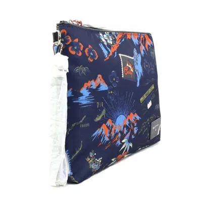 Pre-owned Bally Navy Nylon Clutch Bag ()