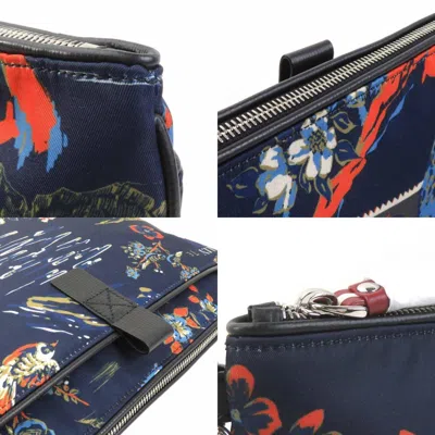 Pre-owned Bally Navy Nylon Clutch Bag ()