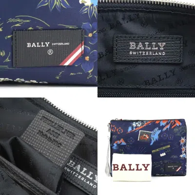 Pre-owned Bally Navy Nylon Clutch Bag ()