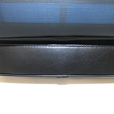 Pre-owned Burberry Black Navy Pvc Leather Backpack ()